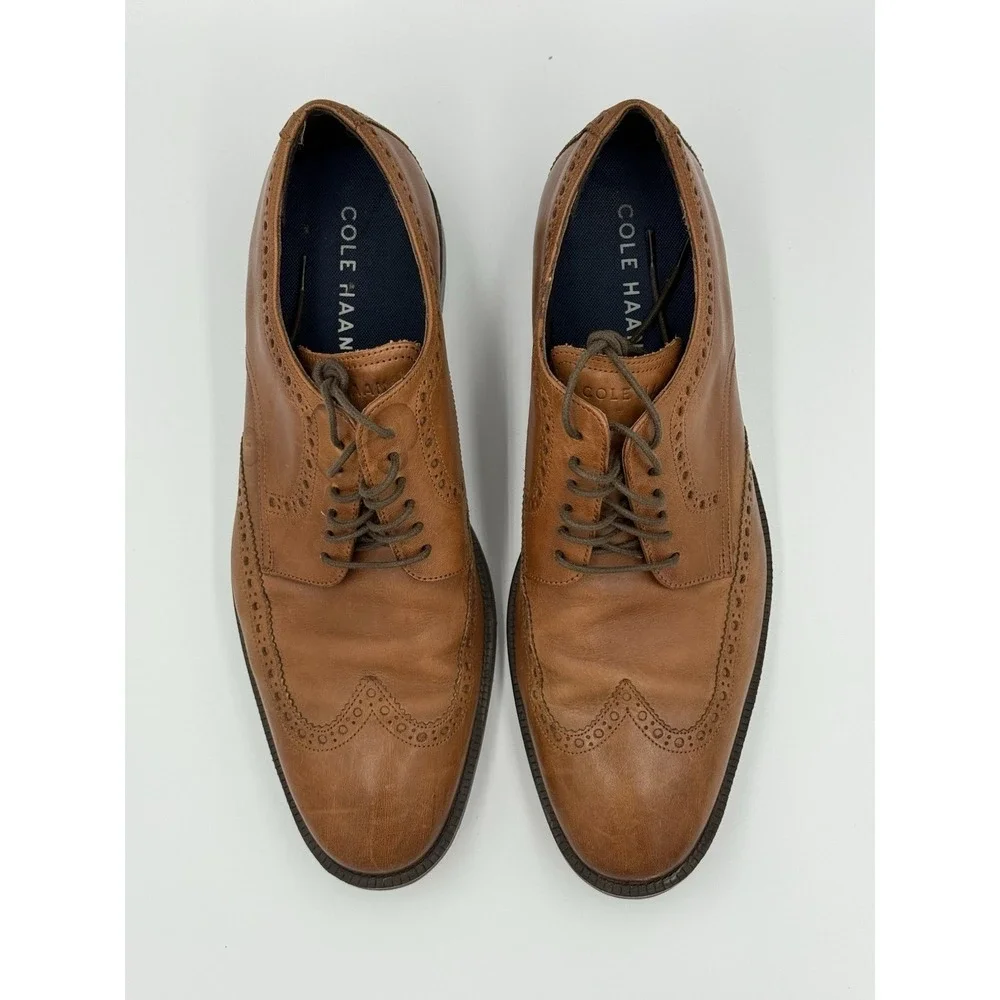 Cole Haan Grand 360 Brown Leather‎ Wingtip Oxford Mens Size 10 M Preppy